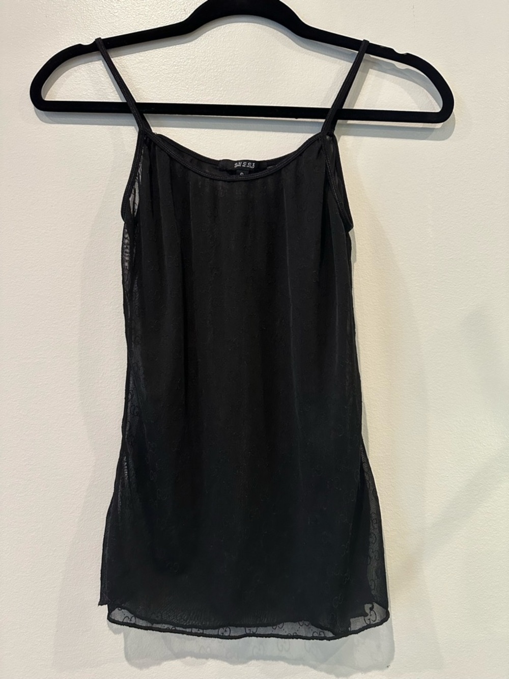Gucci Black Sheer Camisole Slip